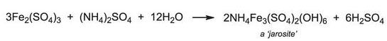 Equation for the formation of jarosite