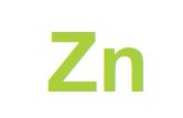 The symbol for zinc, uppercase Z lower case n