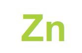 The symbol for zinc, uppercase Z lower case n
