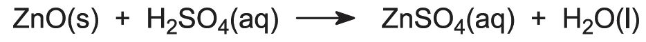 Equation for the formation of zinc sulfate