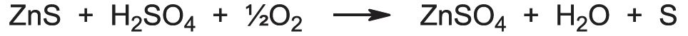 Equation for the formation of zinc sulfate by this method